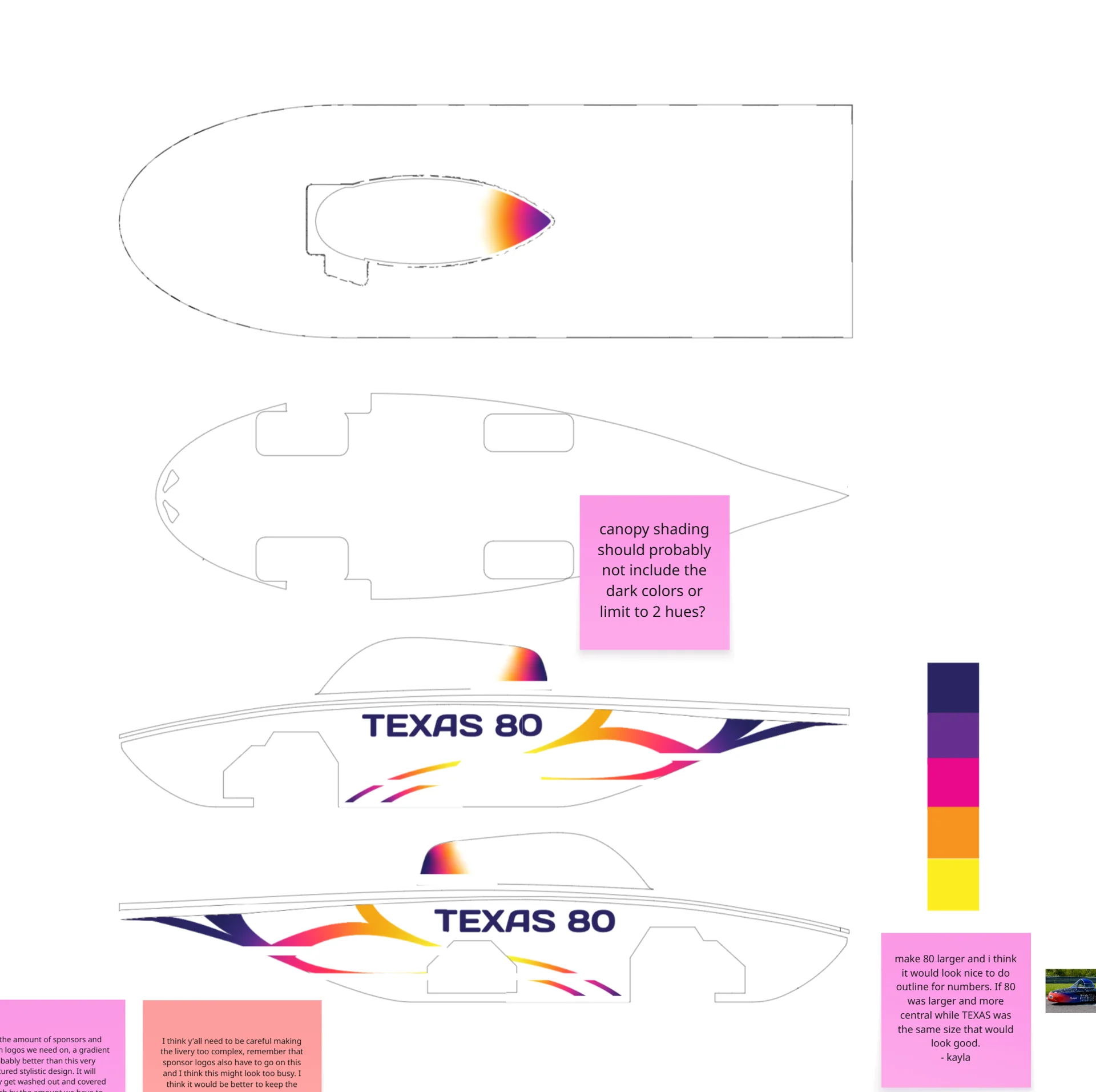 My first iteration with solid graphic shapes